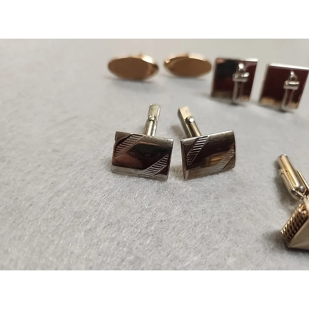 Lot Of 6 & Lot Of 2‎ Swank Cufflinks And Tie Clips